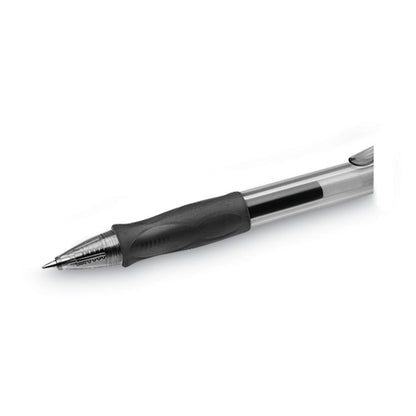 Gel-ocity Gel Pen, Retractable, Medium 0.7 mm, Black Ink, Translucent Black Barrel, Dozen