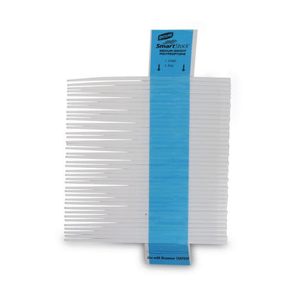 SmartStock Plastic Cutlery Refill, Series-B, Mediumweight Knife, White, 40/Pack, 24 Packs/Carton