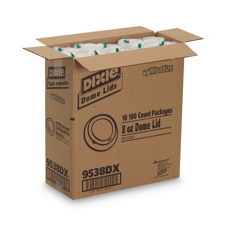 Drink-Thru Lid, Fits 8 oz Hot Cups, Plastic, White, 1,000/Carton