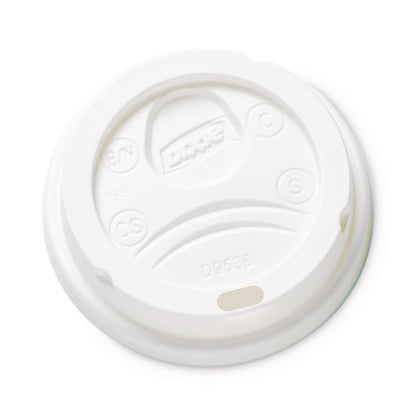 Drink-Thru Lid, Fits 8 oz Hot Cups, Plastic, White, 1,000/Carton