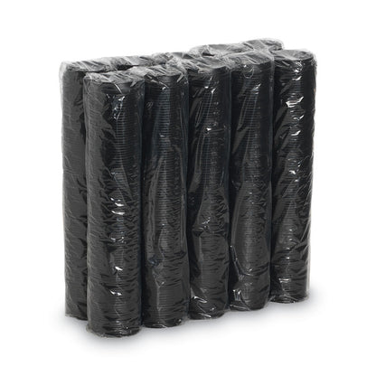 Drink-Thru Lids, Fits 10 oz to 20 oz Hot Cups, Plastic, Black, 1,000/Carton