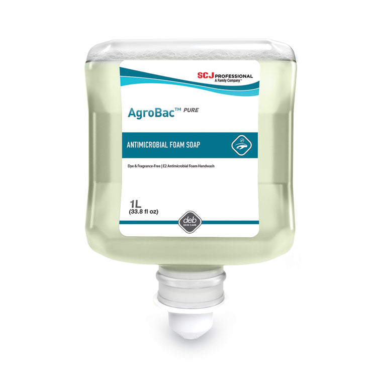 AgroBac Pure Foam Wash Manual Cartridge Refill, Unscented, 1 L, 6/Carton