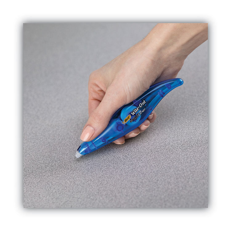 Wite-Out Brand Exact Liner Correction Tape, Non-Refillable, 0.2" x 19.67 ft, White Tape, Assorted Dispenser Colors, 2/Pack