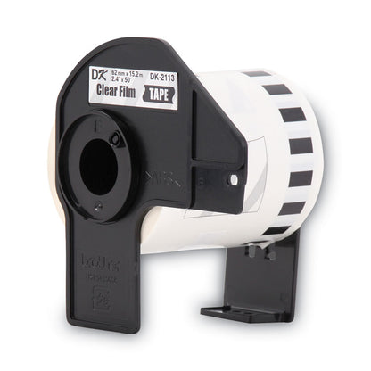 Continuous Film Label Tape, 2.4" x 50 ft Roll, Clear