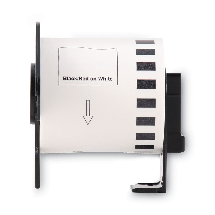 Continuous Paper Label Tape, 2.4" x 50 ft, Black/White