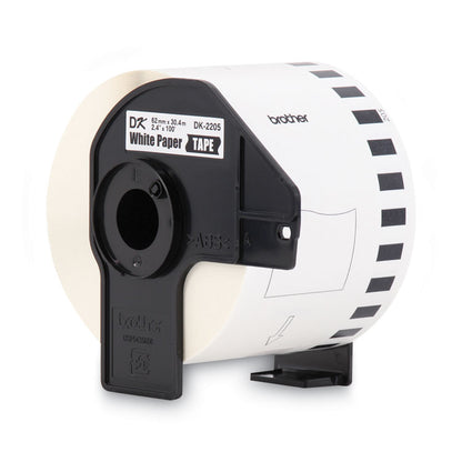 Continuous Paper Label Tape, 2.4" x 100 ft Roll, White