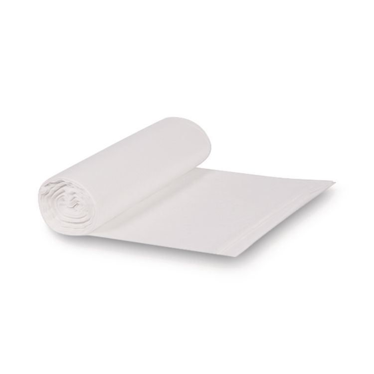 High-Density Can Liners, 33 gal, 13 mic, 33" x 39", Natural, Perforated Roll, 25 Bags/Roll, 10 Rolls/Carton