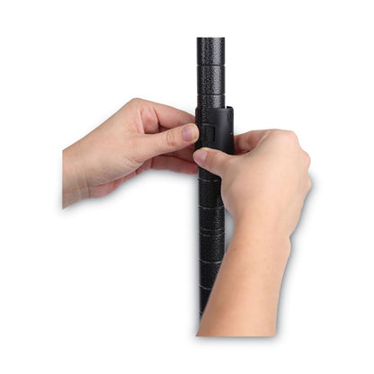 NSF Certified 6-Shelf Wire Shelving Kit, 48w x 18d x 72h, Black Anthracite