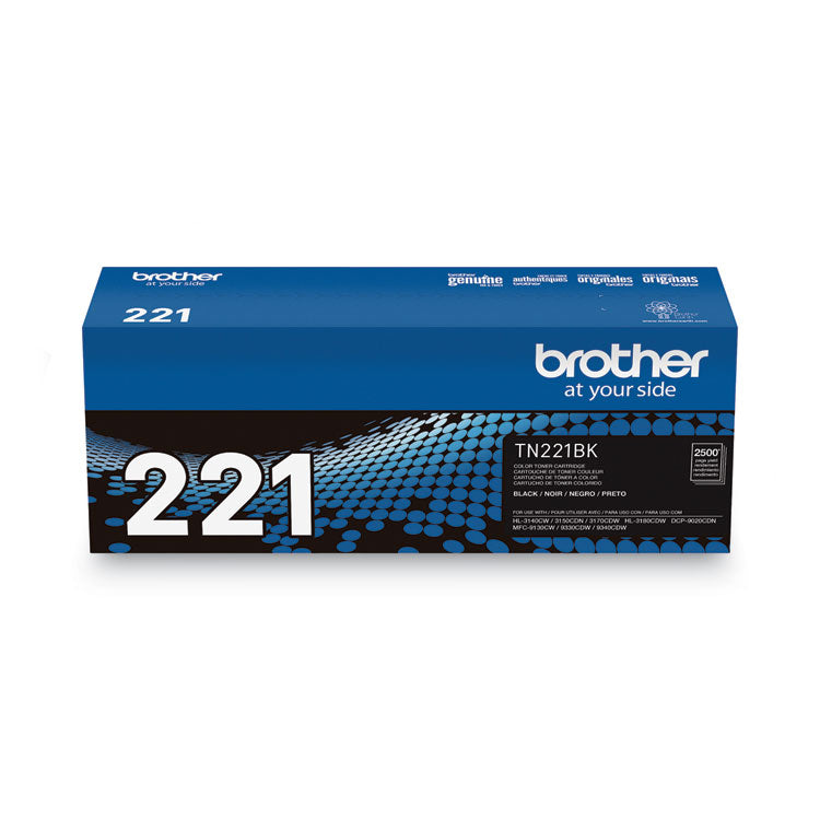 TN221BK Toner, 2,500 Page-Yield, Black