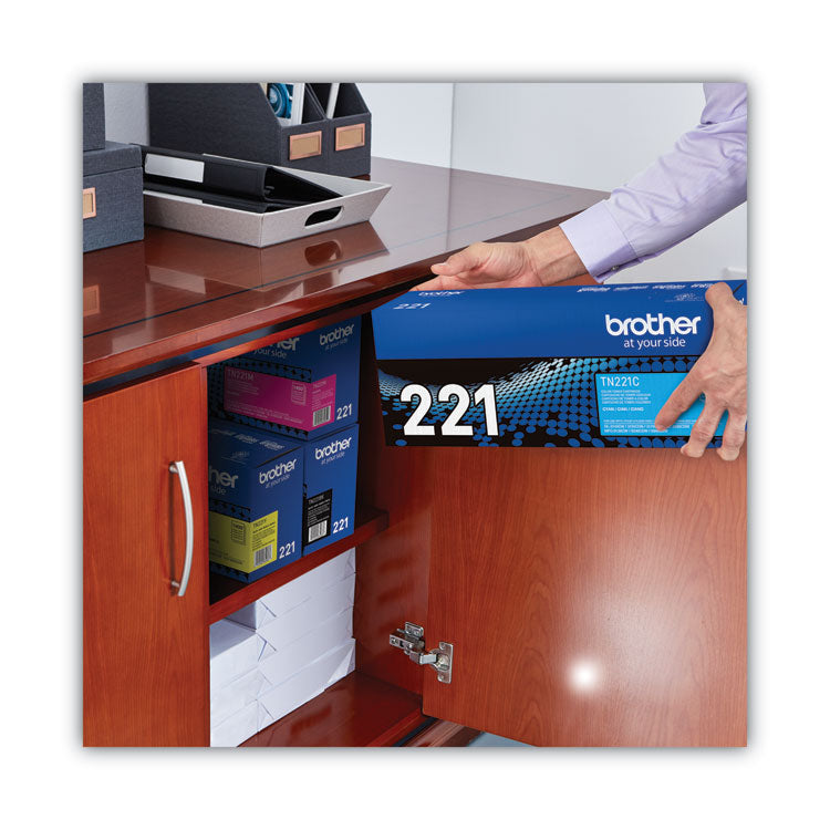 TN221C Toner, 1,400 Page-Yield, Cyan