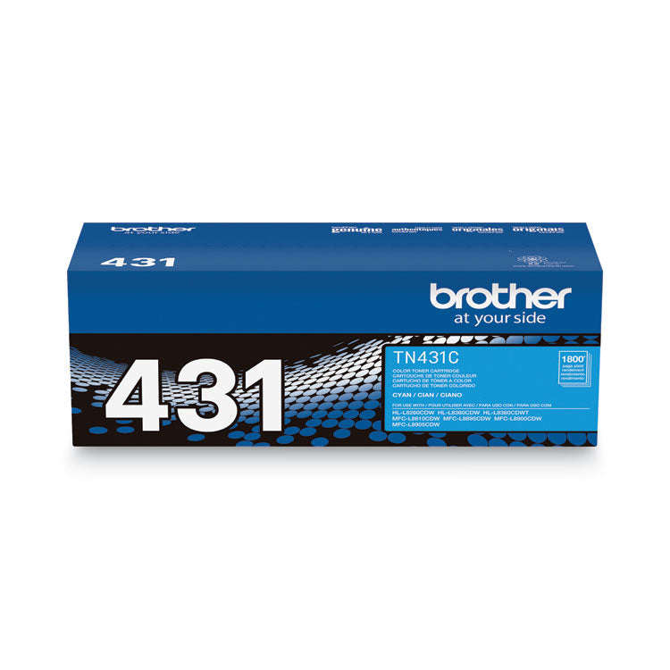 TN431C Toner, 1,800 Page-Yield, Cyan