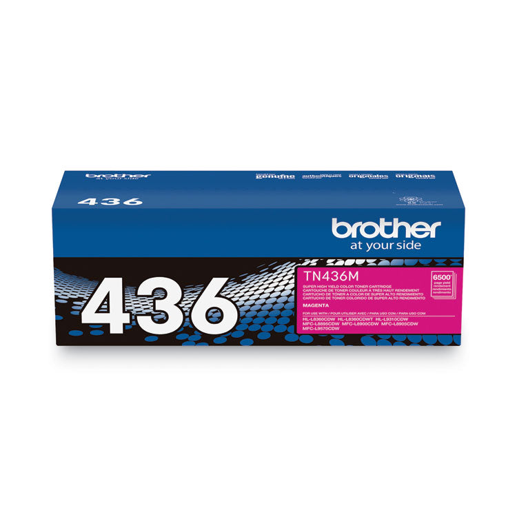 TN436M Super High-Yield Toner, 6,500 Page-Yield, Magenta