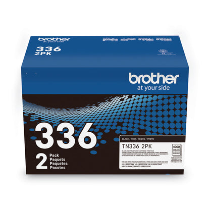 TN3362PK High-Yield Toner, 4,000 Page-Yield, Black, 2/Pack