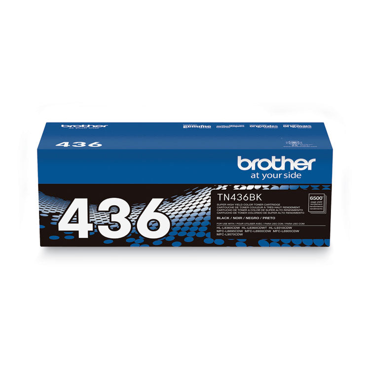 TN436BK Super High-Yield Toner, 6,500 Page-Yield, Black