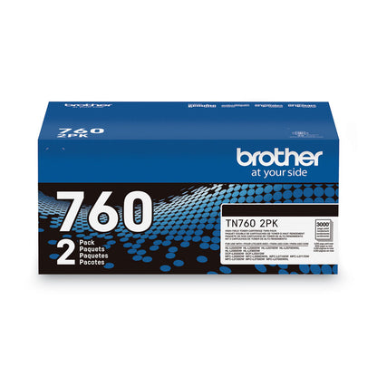 TN7602PK High-Yield Toner, 3,000 Page-Yield, Black, 2/Pack