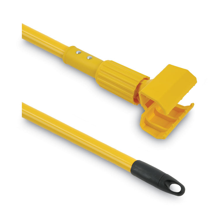 Plastic Jaws Mop Handle for 5" Wide Mop Heads, 1" dia x 60", Yellow