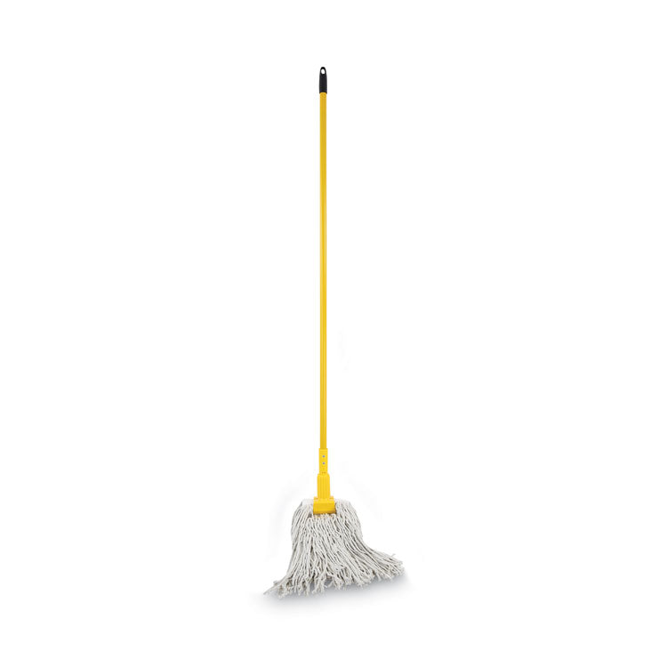 Plastic Jaws Mop Handle for 5" Wide Mop Heads, 1" dia x 60", Yellow