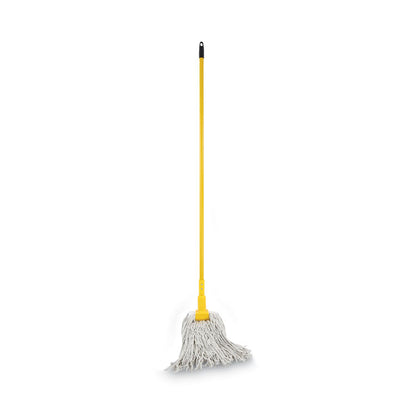Plastic Jaws Mop Handle for 5" Wide Mop Heads, 1" dia x 60", Yellow