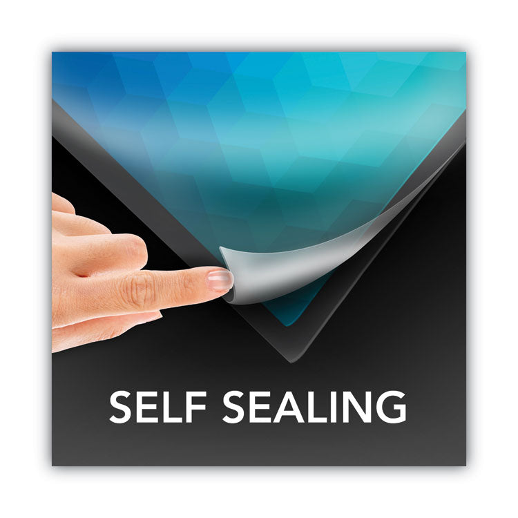 SelfSeal Self-Adhesive Laminating Pouches and Single-Sided Sheets, 3 mil, 9" x 12", Gloss Clear, 50/Pack