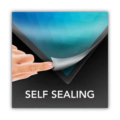 SelfSeal Self-Adhesive Laminating Pouches and Single-Sided Sheets, 3 mil, 9" x 12", Gloss Clear, 50/Pack