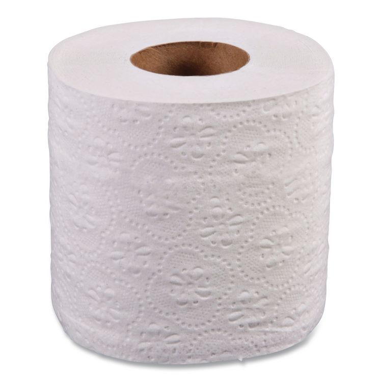 Two-Ply Toilet Tissue, Standard, Septic Safe, White, 4 x 3, 500 Sheets/Roll, 96 Rolls/Carton