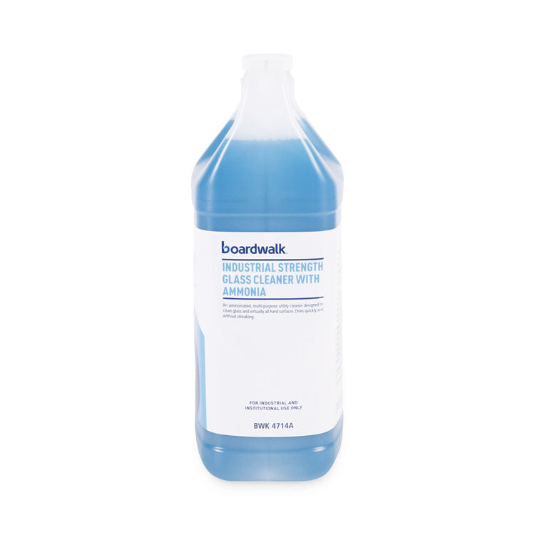 Industrial Strength Glass Cleaner with Ammonia, 1 gal Bottle, 4/Carton