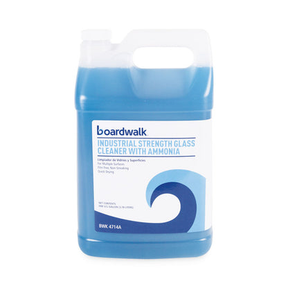 Industrial Strength Glass Cleaner with Ammonia, 1 gal Bottle