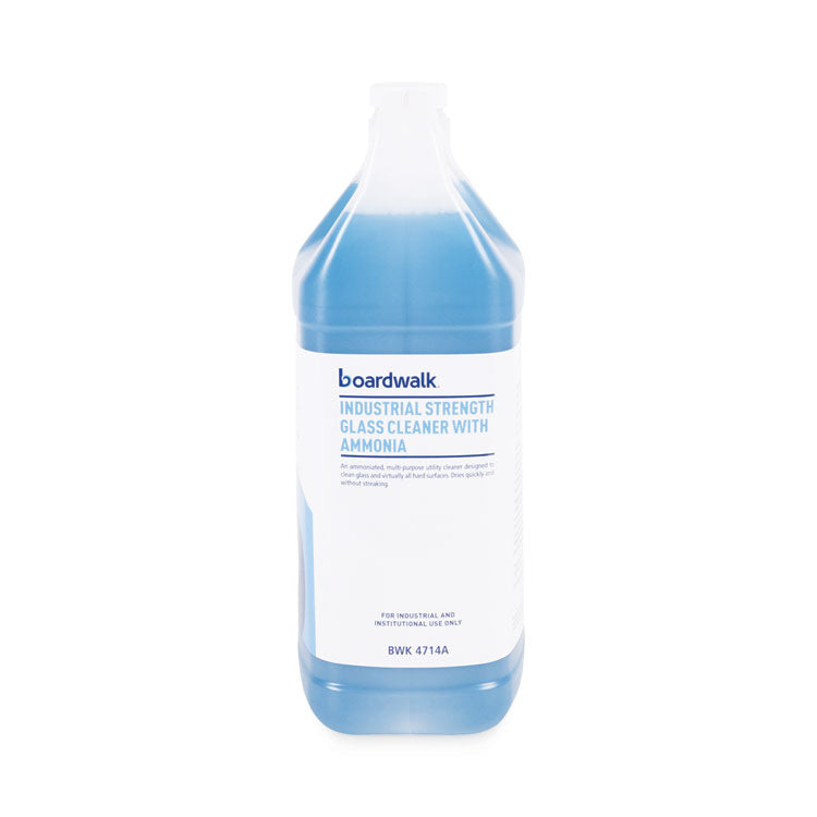 Industrial Strength Glass Cleaner with Ammonia, 1 gal Bottle