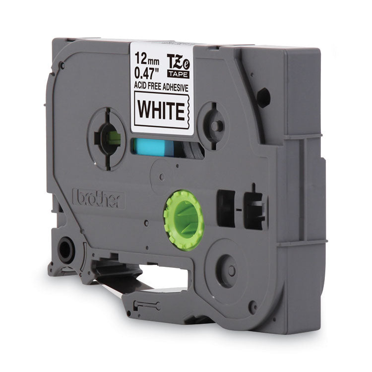 TZ Photo-Safe Tape Cartridge for P-Touch Labelers, 0.47" x 26.2 ft, Black on White