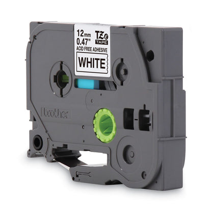 TZ Photo-Safe Tape Cartridge for P-Touch Labelers, 0.47" x 26.2 ft, Black on White