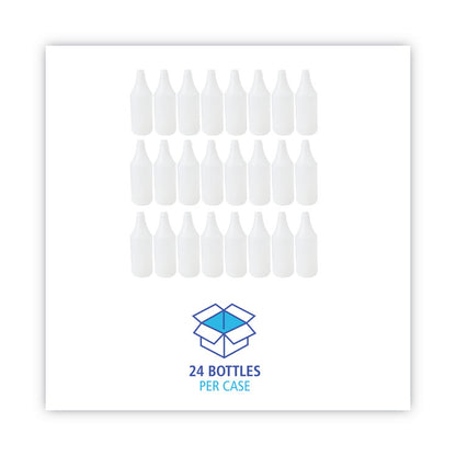 Embossed Plastic Spray Bottle, 32 oz, Clear, 24/Carton