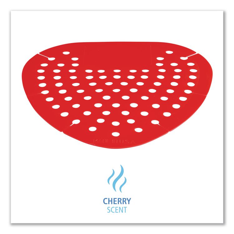 Deodorizing Urinal Screen, Cherry Scent, Red, 3.5 oz, Dozen