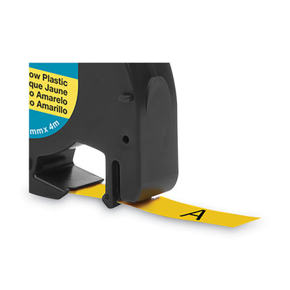 LetraTag Plastic Label Tape Cassette, 0.5" x 13 ft, Yellow
