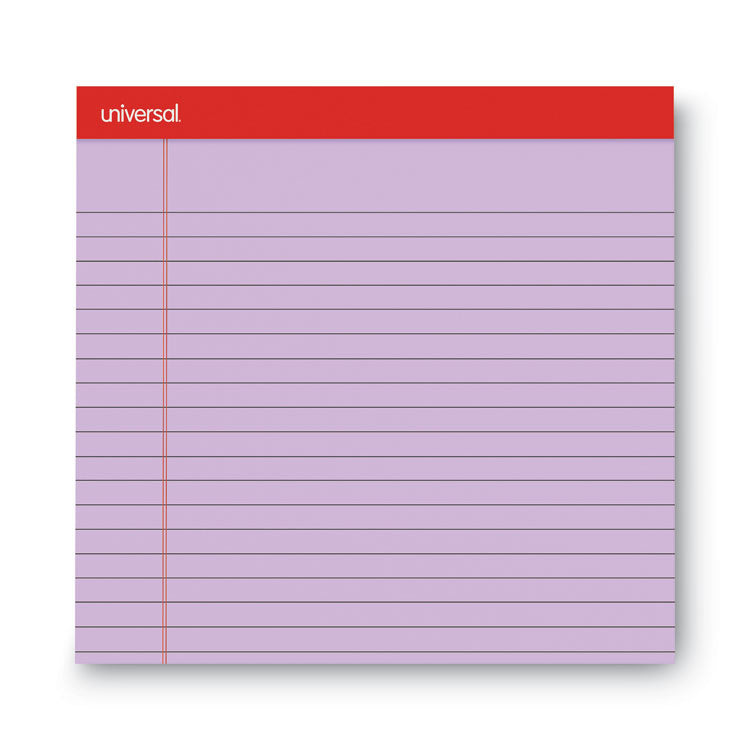 Colored Perforated Ruled Writing Pads, Wide/Legal Rule, (50) Orchid 8.5 x 11 Sheets, Dozen