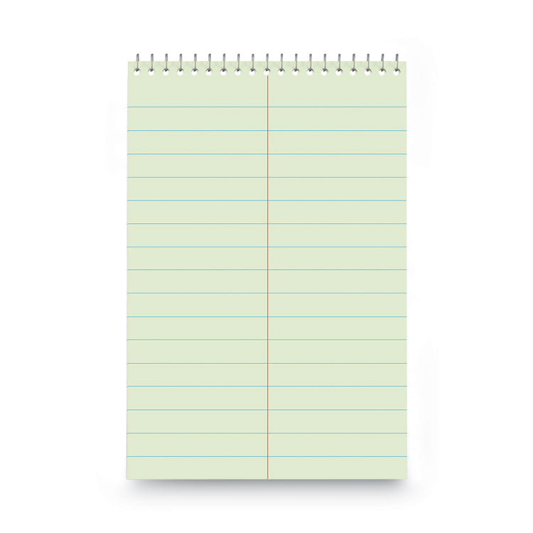 Steno Pads, Red Cover, Pitman Rule, (60) Green-Tint 6 x 9 Sheets