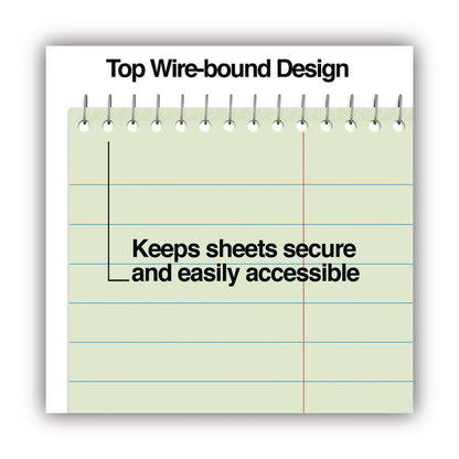 Steno Pads, Red Cover, Pitman Rule, (60) Green-Tint 6 x 9 Sheets