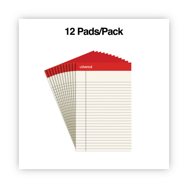 Colored Perforated Ruled Writing Pads, Narrow Rule, (50) Ivory 5 x 8 Sheets, Dozen