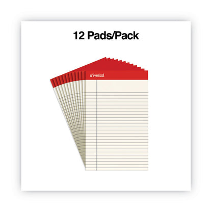 Colored Perforated Ruled Writing Pads, Narrow Rule, (50) Ivory 5 x 8 Sheets, Dozen
