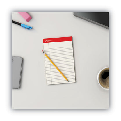 Colored Perforated Ruled Writing Pads, Narrow Rule, (50) Ivory 5 x 8 Sheets, Dozen