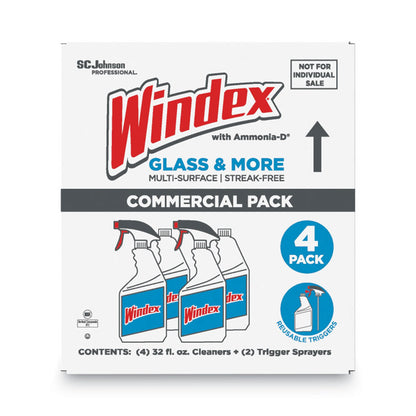 Original Glass Cleaner, 32 oz Spray Bottle, 4/Carton