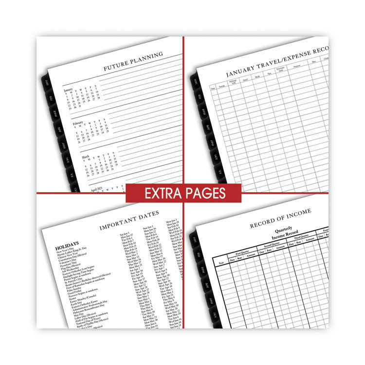 Executive Weekly/Monthly Planner Refill with Hourly Appointments, 8.75 x 6.88, White Sheets, 12-Month (Jan to Dec): 2026