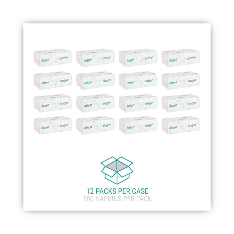 C-Fold Paper Towels, 1-Ply, 10.2 x 13.25, White, 200 Towels/Pack, 12 Packs/Carton