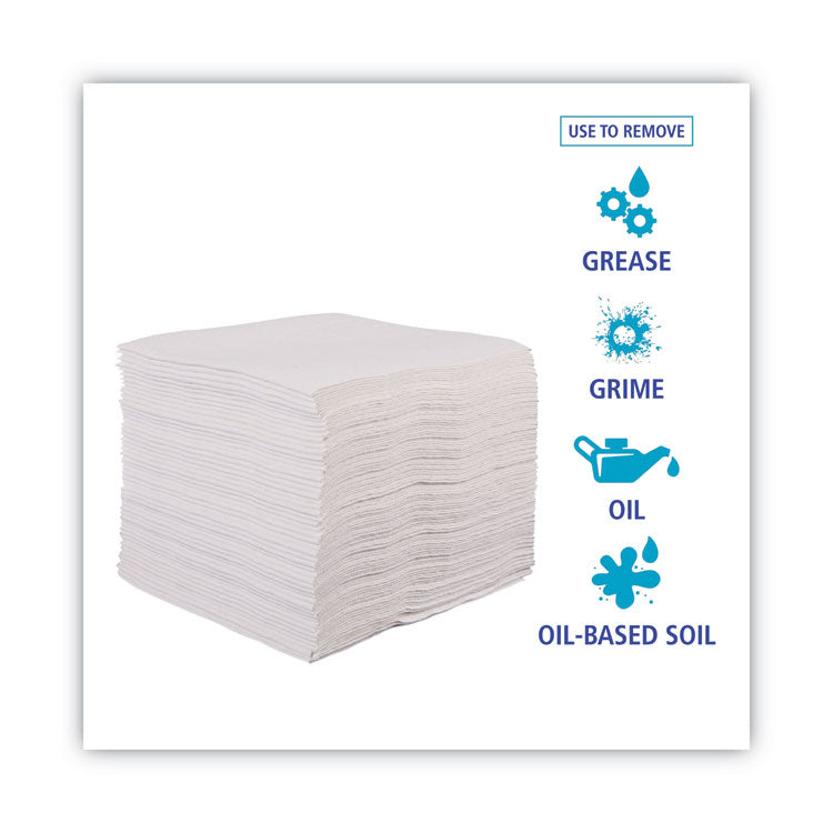 DRC Wipers, 12 x 13, White, 90 Bag, 12 Bags/Carton