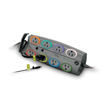 SmartSockets Premium Adapter Model Surge Protector, 8 AC Outlets, 8 ft Cord, 3,090 J, Dark Gray