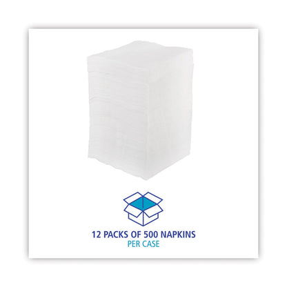 1/4-Fold Lunch Napkins, 1-Ply, 11.8 x 11.2, White, 6,000/Carton