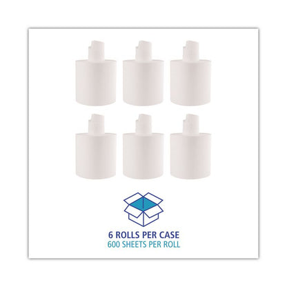 Center-Pull Roll Towels, 2-Ply, 7.6 x 8.9, White, 600/Roll, 6/Carton