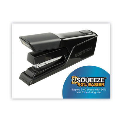 EZ Squeeze 40 Stapler, 40-Sheet Capacity, Black