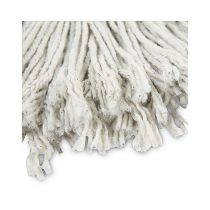 Cut-End Wet Mop Head, Cotton, #24, White 12/Carton