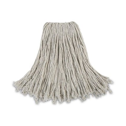 Cut-End Wet Mop Head, Cotton, #24, White 12/Carton