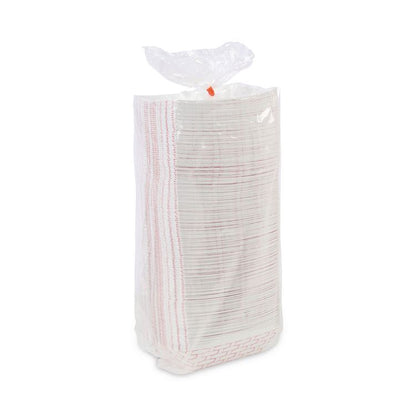 Paper Food Baskets, 3 lb Capacity, Red/White, 500/Carton